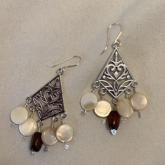 Shell and Wood Earrings❗️ON SALE ❗️ - Picture 2 of 3